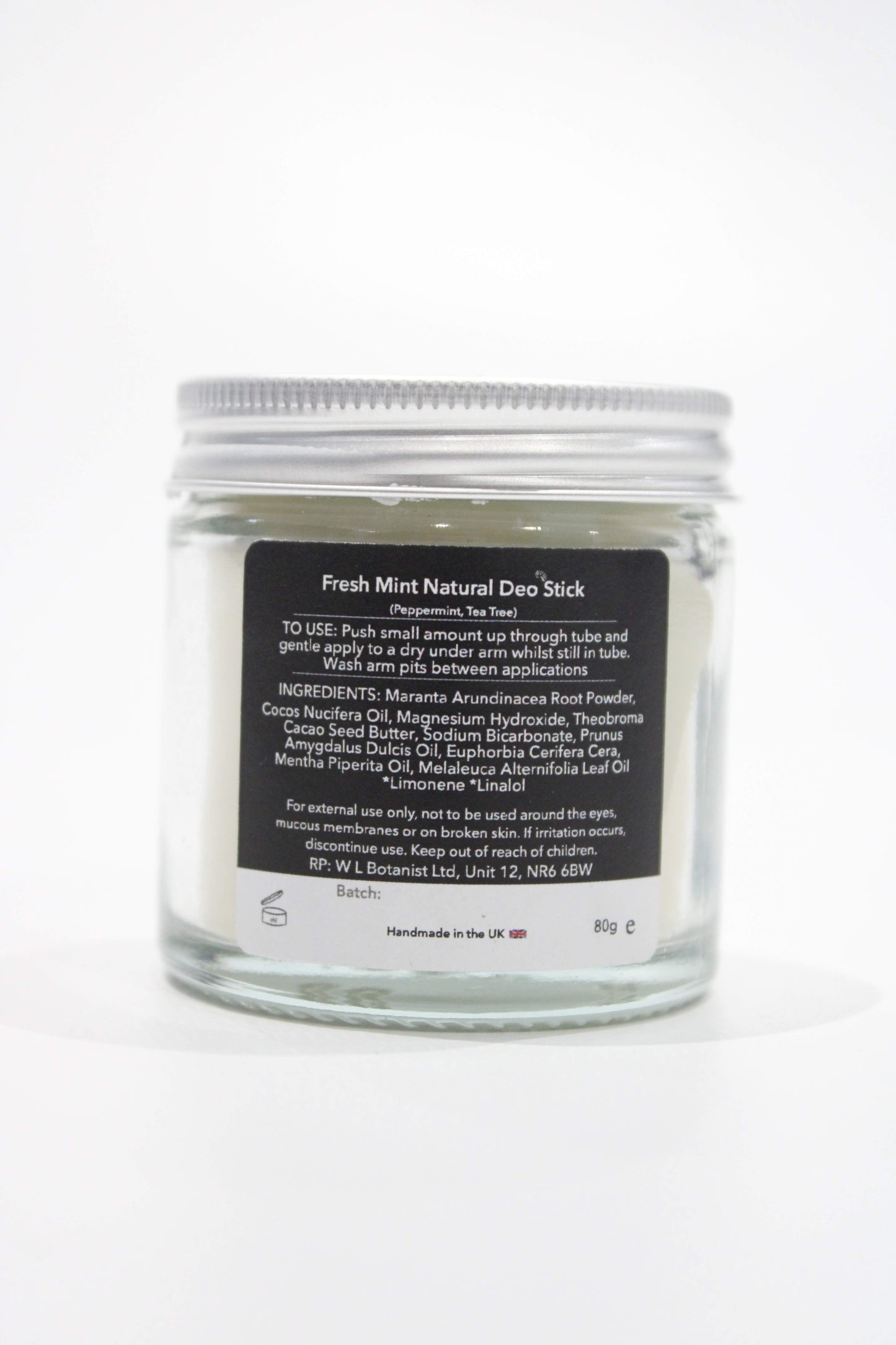 FRESH MINT NATURAL DEODORANT JAR